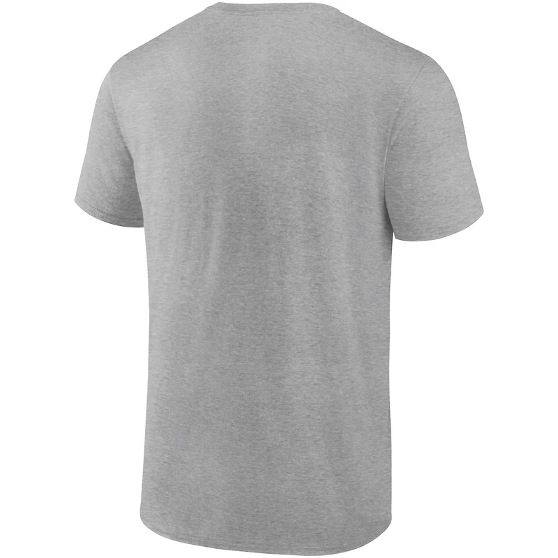 Men's Fanatics Heathered Gray Miami Marlins Iconic Go for Two T-Shirt