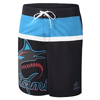 Men's G-III Sports by Carl Banks Black Miami Marlins Sea Wind Swim Shorts