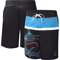 Short de bain Miami Marlins Sea Wind G-III Sports by Carl Banks pour homme, noir