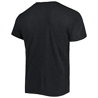 Men's Homage Charcoal Miami Marlins Hand-Drawn Logo Tri-Blend T-Shirt