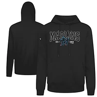 Sweat à capuche noir Levelwear pour homme des Miami Marlins Accolade Podium Textbook