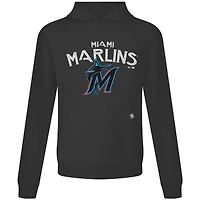 Sweat à capuche noir Levelwear pour homme des Miami Marlins Accolade Relay Mission