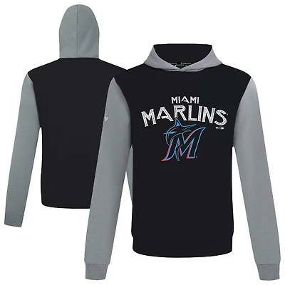 Men's Levelwear Black Miami Marlins Accolade Ultimate Mission Pullover Hoodie