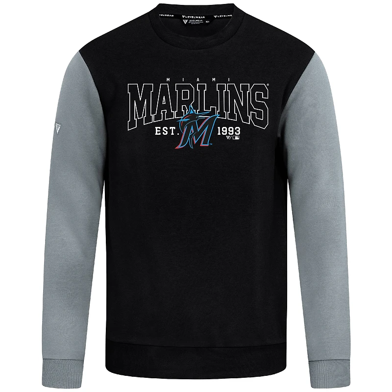 Sweat-shirt noir Levelwear pour homme, Accolade Ultimate Textbook, des Marlins de Miami