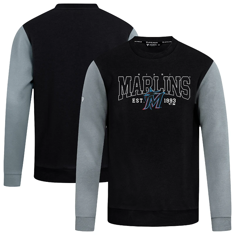Sweat-shirt noir Levelwear pour homme, Accolade Ultimate Textbook, des Marlins de Miami