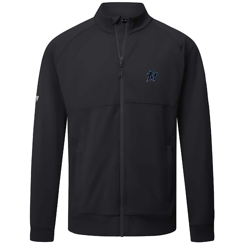 Men's Levelwear Black Miami Marlins Form Insignia 2.0 Full-Zip Jacket