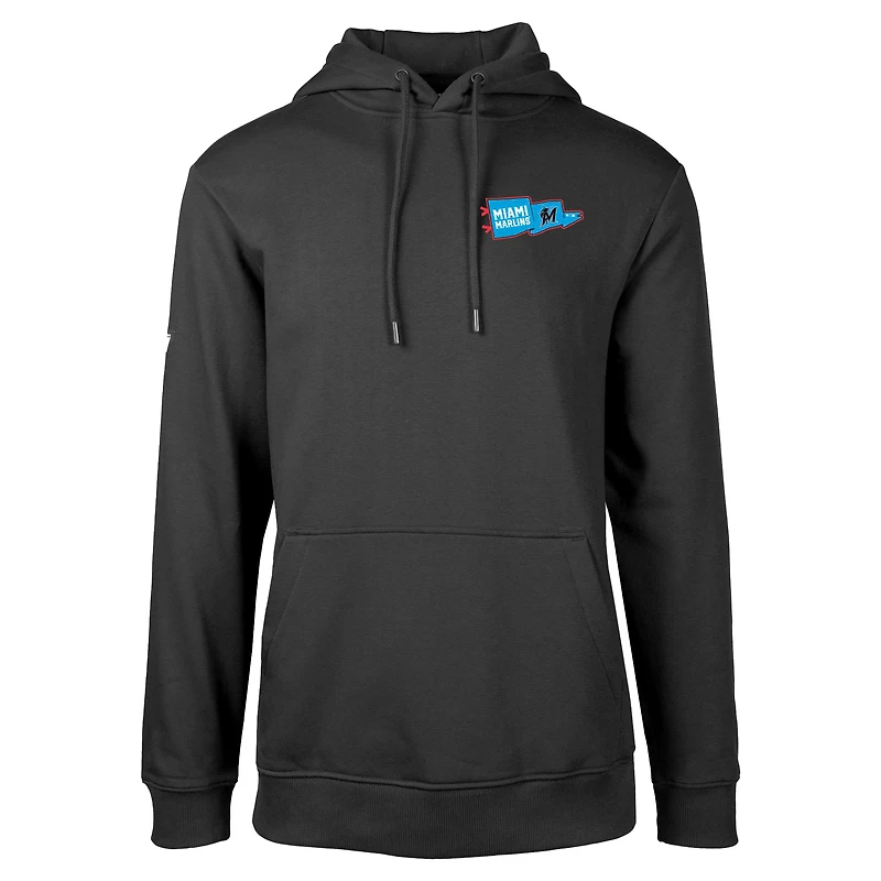 Sweat à capuche noir Miami Marlins Podium Rafters pour homme Levelwear