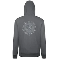 Men's Levelwear Miami Marlins Podium Grain Pullover Hoodie