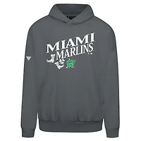 Men's Levelwear  Gray Miami Marlins St. Patrick's Day Pullover Hoodie