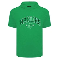 Sweat à capuche manches courtes et carreaux pour homme Levelwear Green Miami Marlins St. Patrick's Day