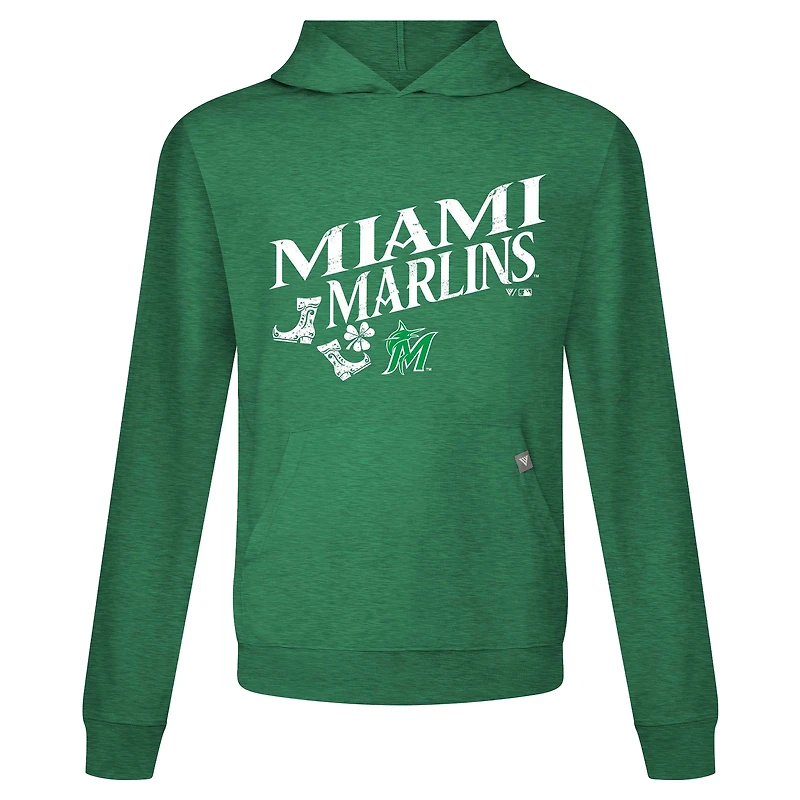 Men's Levelwear Miami Marlins St. Patrick's Day Relay Boots Pullover Hoodie