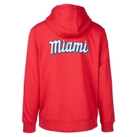 Sweat à capuche rouge Miami Marlins City Connect Podium Core 2.0 pour homme Levelwear