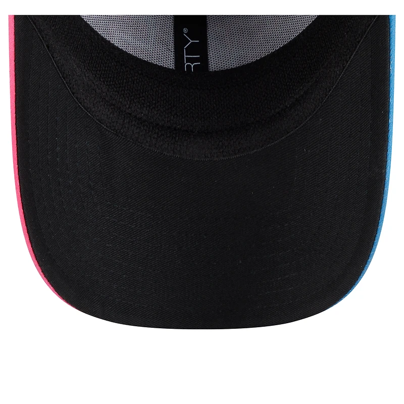 Casquette City Connect 39THIRTY Flex noire/rose pour homme des Miami Marlins 2025 de New Era
