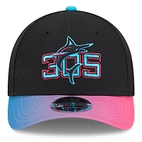 Men's New Era Black/Pink Miami Marlins 2025 City Connect 9FORTY M-Crown Adjustable Hat
