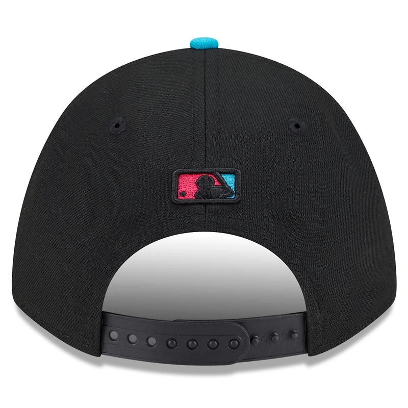 Casquette ajustable City Connect 9FORTY M-Crown 2025 des Marlins de Miami New Era pour homme, noire et rose