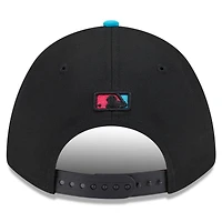 Casquette ajustable City Connect 9FORTY M-Crown 2025 des Marlins de Miami New Era pour homme, noire et rose