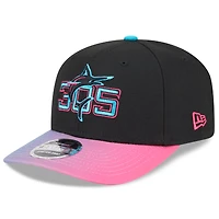 Casquette ajustable City Connect 9SEVENTY noire/rose New Era pour homme, édition 2025 des Miami Marlins