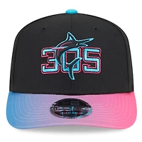Casquette ajustable City Connect 9SEVENTY noire/rose New Era pour homme, édition 2025 des Miami Marlins