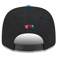 Casquette ajustable City Connect 9SEVENTY noire/rose New Era pour homme, édition 2025 des Miami Marlins