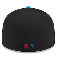 Men's New Era Black/Pink Miami Marlins 2025 City Connect Low Profile 59FIFTY Fitted Hat