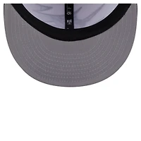 Casquette à visière plate Miami Marlins 9FIFTY de New Era pour homme, noire et blanche