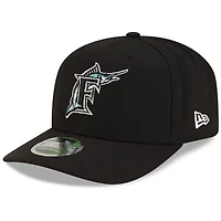 Men's New Era  Black Florida Marlins  Player Replica 9SEVENTY Adjustable Hat