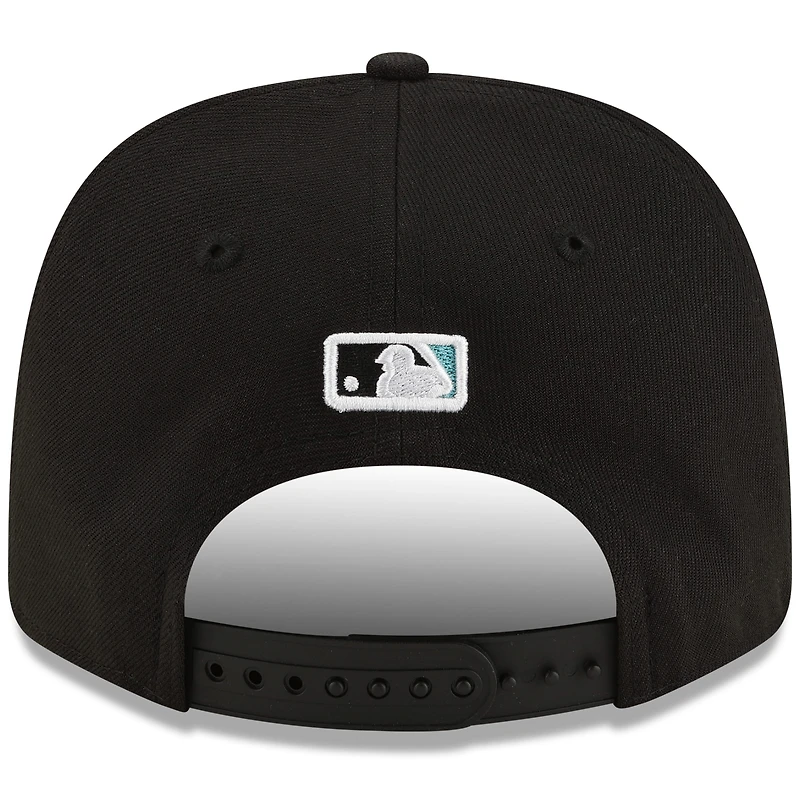 Casquette New Era noire pour homme, réplique du joueur des Florida Marlins, modèle 9SEVENTY, ajustable