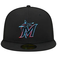 Casquette ajustée 59FIFTY pour homme New Era Miami Marlins 2017 MLB All-Star Game Team Color Noir