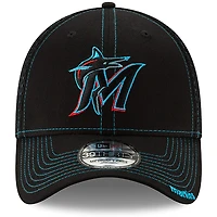 Men's New Era Black Miami Marlins 2019 NEO 9THIRTY Flex Hat
