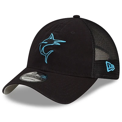 Men's New Era Black Miami Marlins 2023 Batting Practice 9TWENTY Adjustable Hat