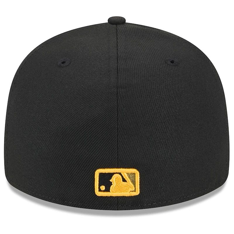 Casquette ajustée 59FIFTY à profil bas pour la Journée des forces armées 2024 de Miami Marlins New Era noire hommes