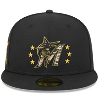 Men's New Era  Black Miami Marlins 2024 Armed Forces Day On-Field 59FIFTY Fitted Hat