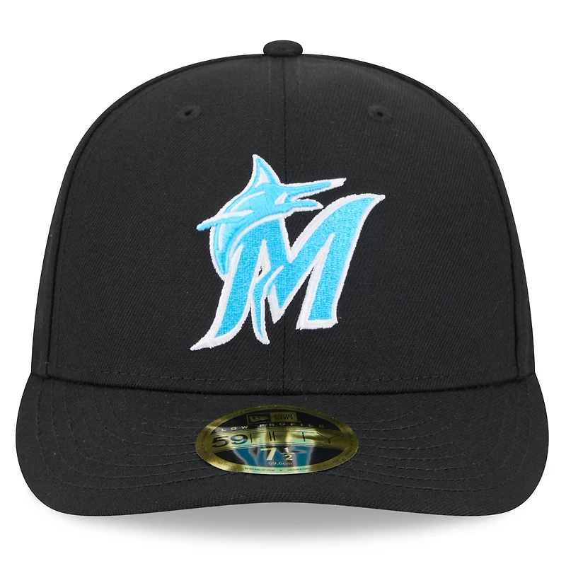 Men's New Era Black Miami Marlins 2024 Father's Day Low Profile 59FIFTY Fitted Hat