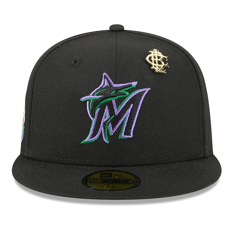 Men's New Era  Black Miami Marlins 2025 Big League Chew 59FIFTY Fitted Hat