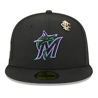 Men's New Era  Black Miami Marlins 2025 Big League Chew 59FIFTY Fitted Hat