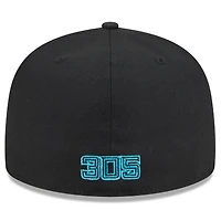 Casquette ajustée 59FIFTY City Connect 2025 des Marlins de Miami New Era pour homme, noire