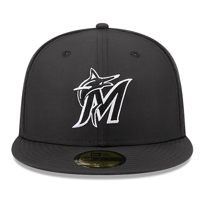 Men's New Era Black Miami Marlins 2026 Batting Practice 59FIFTY Fitted Hat