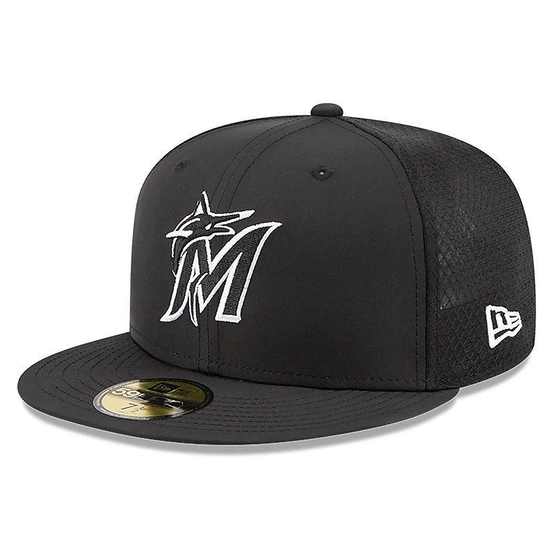 Men's New Era Black Miami Marlins 2026 Batting Practice 59FIFTY Fitted Hat