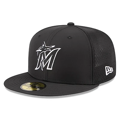 Men's New Era Black Miami Marlins 2026 Batting Practice 59FIFTY Fitted Hat