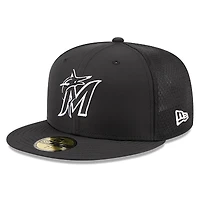 Men's New Era Black Miami Marlins 2026 Batting Practice 59FIFTY Fitted Hat