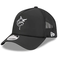 Casquette ajustable New Era noire Miami Marlins 2026 pour homme, modèle alternatif d'entraînement au bâton Apex 9FORTY