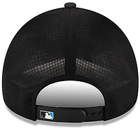 Men's New Era Black Miami Marlins 2026 Batting Practice Apex 9FORTY Adjustable Trucker Hat