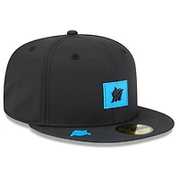 Casquette ajustée New Era noire Miami Marlins 2026 Clubhouse 59FIFTY pour homme