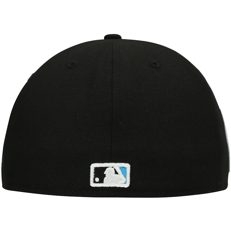Men's New Era Black Miami Marlins 9/11 Memorial Side Patch 59FIFTY Fitted Hat