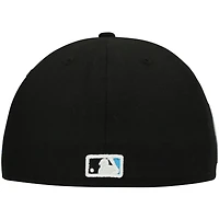 Men's New Era Black Miami Marlins 9/11 Memorial Side Patch 59FIFTY Fitted Hat
