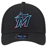 Casquette ajustable 9FORTY M-Crown Miami Marlins New Era noire pour homme