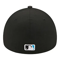Casquette ajustée New Era 59FORTY noire Miami Marlins pour homme