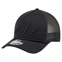 Casquette camionneur ajustable noire New Era 9FORTY City Initial des Marlins de Miami pour homme