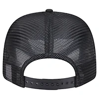 Casquette extensible à bouton-pression New Era noire Miami Marlins 9SEVENTY pour homme