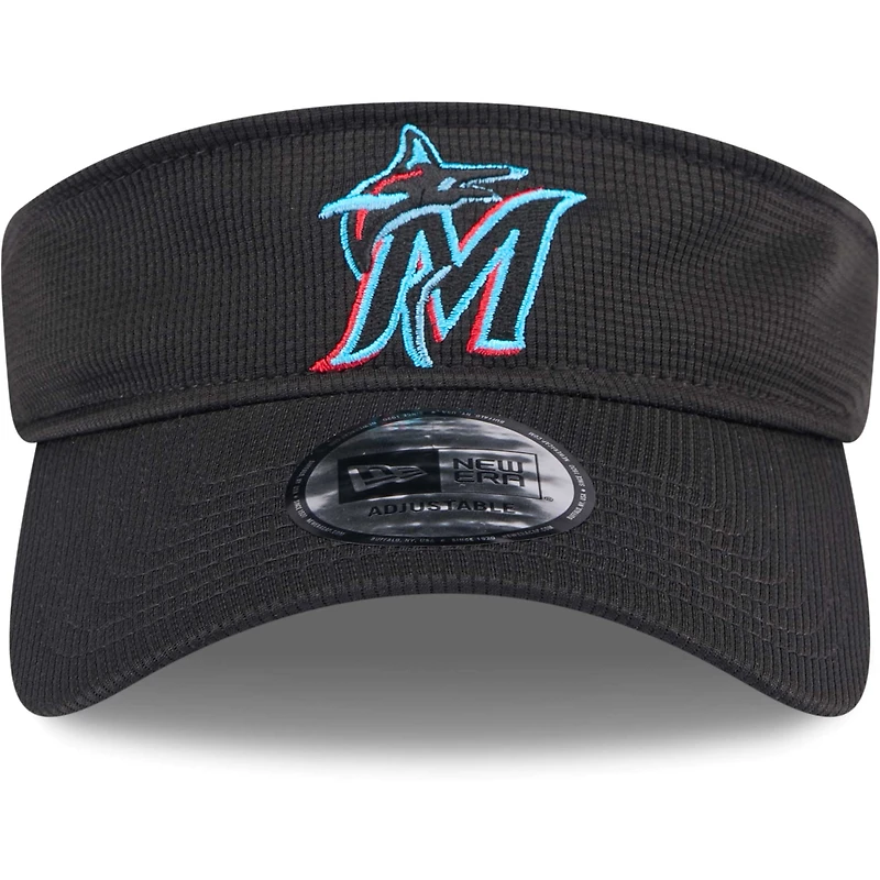 Visière réglable noire Miami Marlins Gameday Team New Era pour hommes